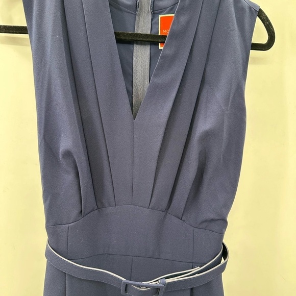 MODCLOTH V neck sleeveless belted navy pant suit.  Medium - Picture 5 of 13